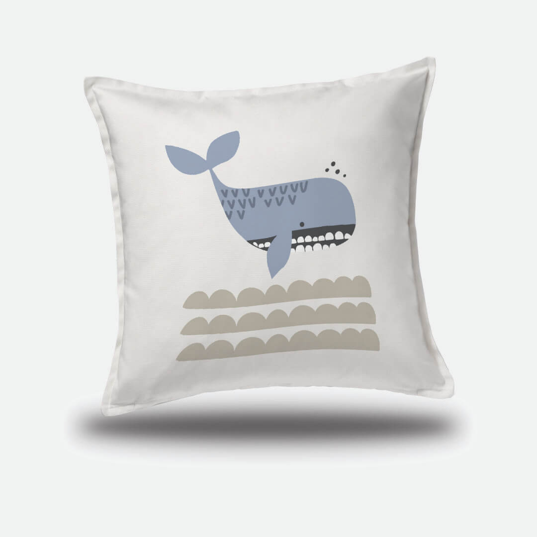 Cushion Cover - Nautical Whale of a Time 1