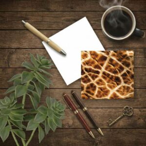 Square Notepad - Giraffe Skin