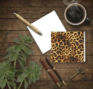Square Notepad - Leopard Skin