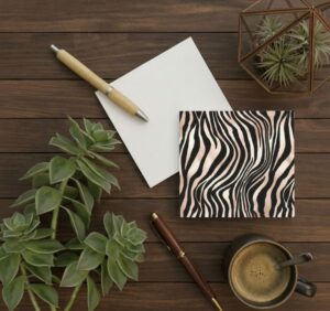 Square Notepad - Zebra Skin