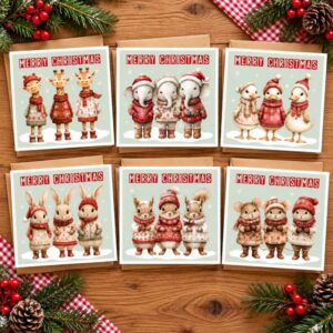 Gift Cards -  Christmas Animal Trios