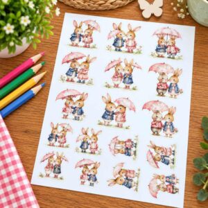 Sticker Sheet - Bunnies A4