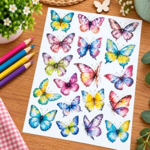 Sticker Sheet - Butterflies A4