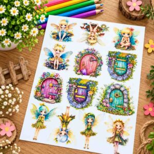 Sticker Sheet - Fairies A4