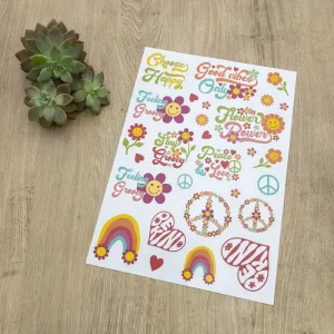 Sticker Sheet - Groovy A4