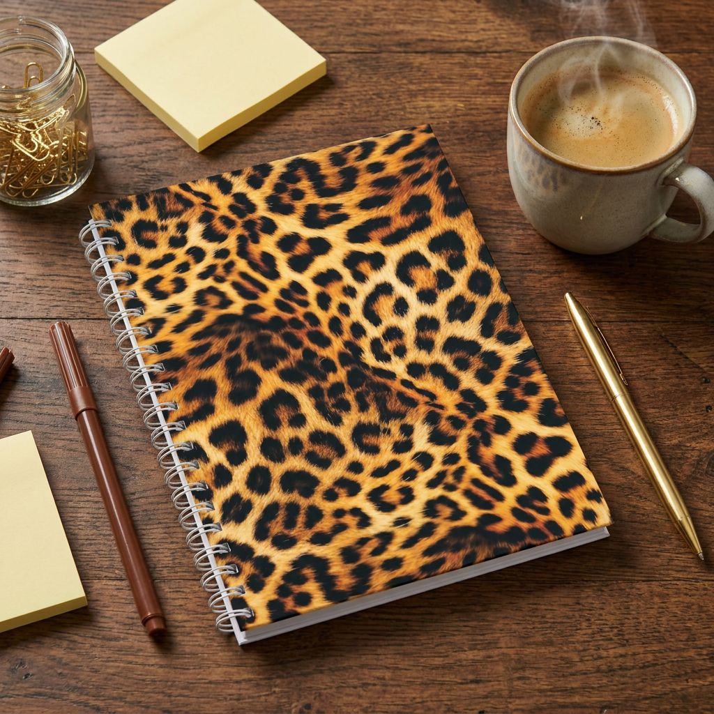 Notebook Hardcover A5 - Leopard Skin