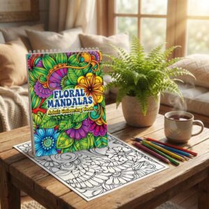 Colouring in Book - Floral Mandala