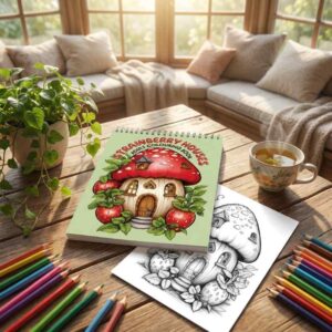 Colouring In Book - Strawberry
