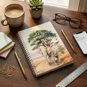 Notebook Hardcover A5 - Elephant (Colour)