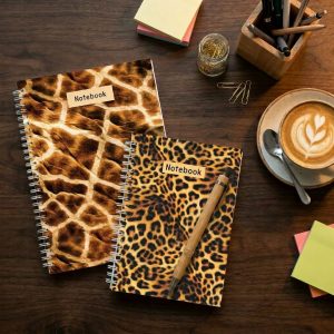 Notebook Set - Giraffe & Leopard Skin