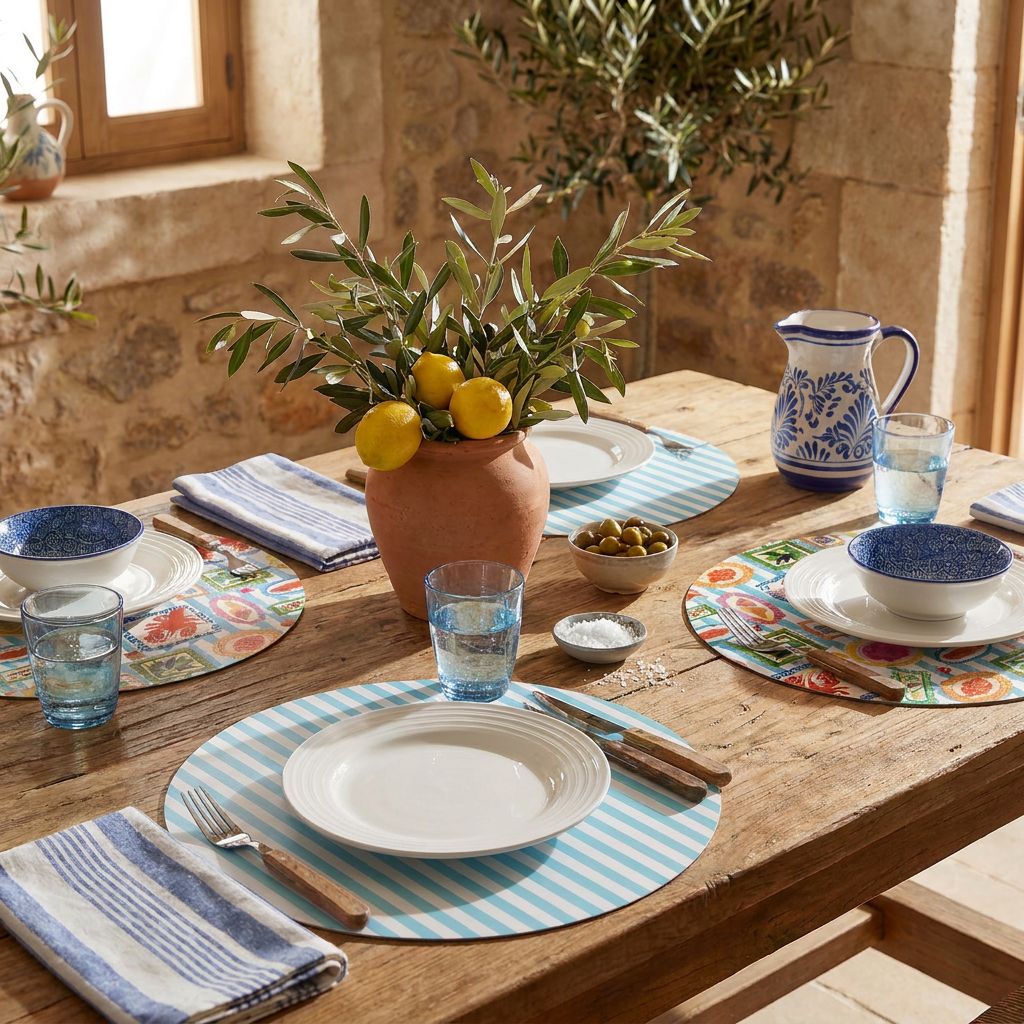 Placemats & Coasters Round - Lobster