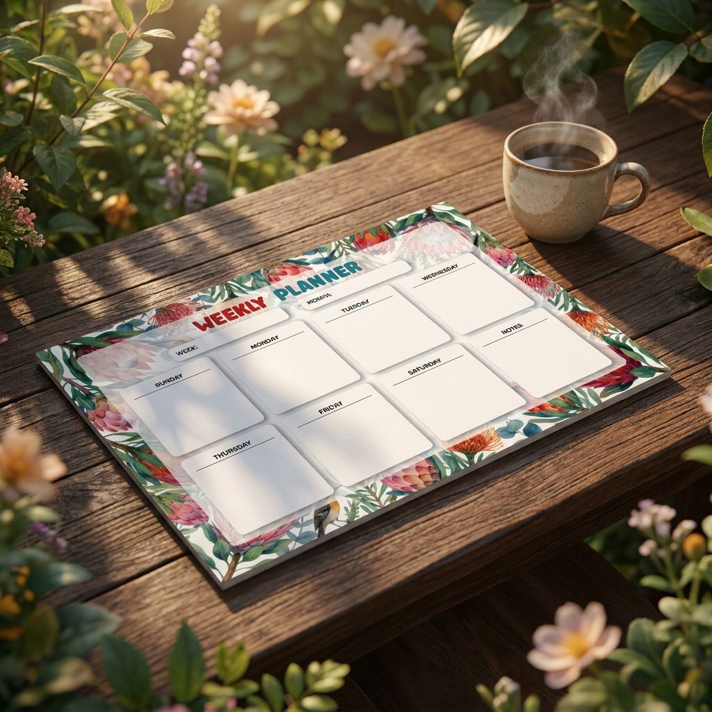 Weekly Planner A4 - SA Floral