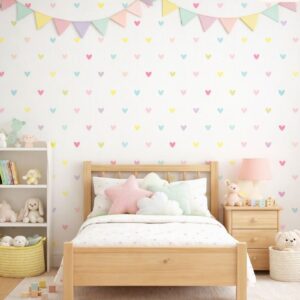 Wall Fabric - Unicorn Happy Hearts