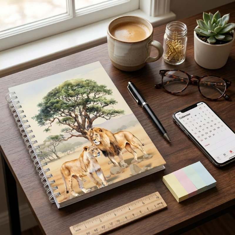 Notebook Hardcover A5 - Lions Colour