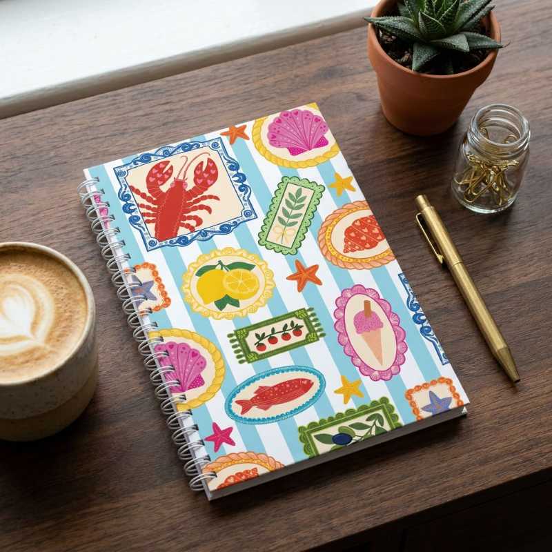 Notebook Hardcover A5 - Lobster