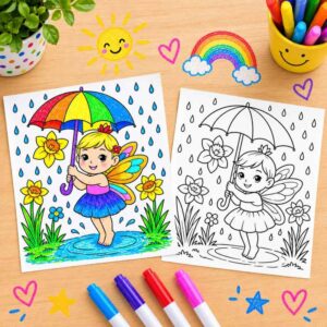 Canvas Print - Fairy and Umbrella