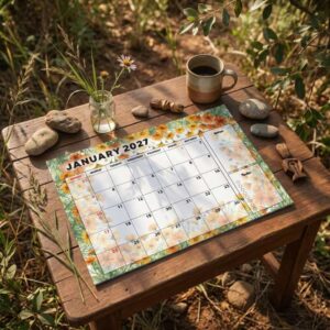 2027 Desk Calendar A3 - SA Floral