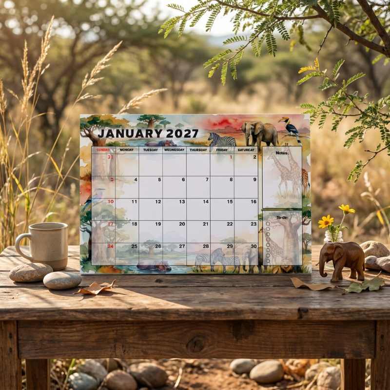 2027 Desk Calendar A3 - SA Scenery