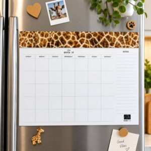 Monthly Magnetic Planner A3 - Giraffe Skin