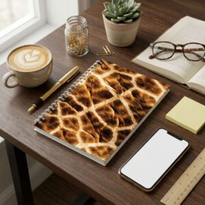 Notebook Hardcover A5 - Giraffe Skin