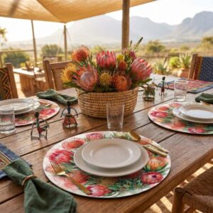 Placemats & Coasters Round - Proteas