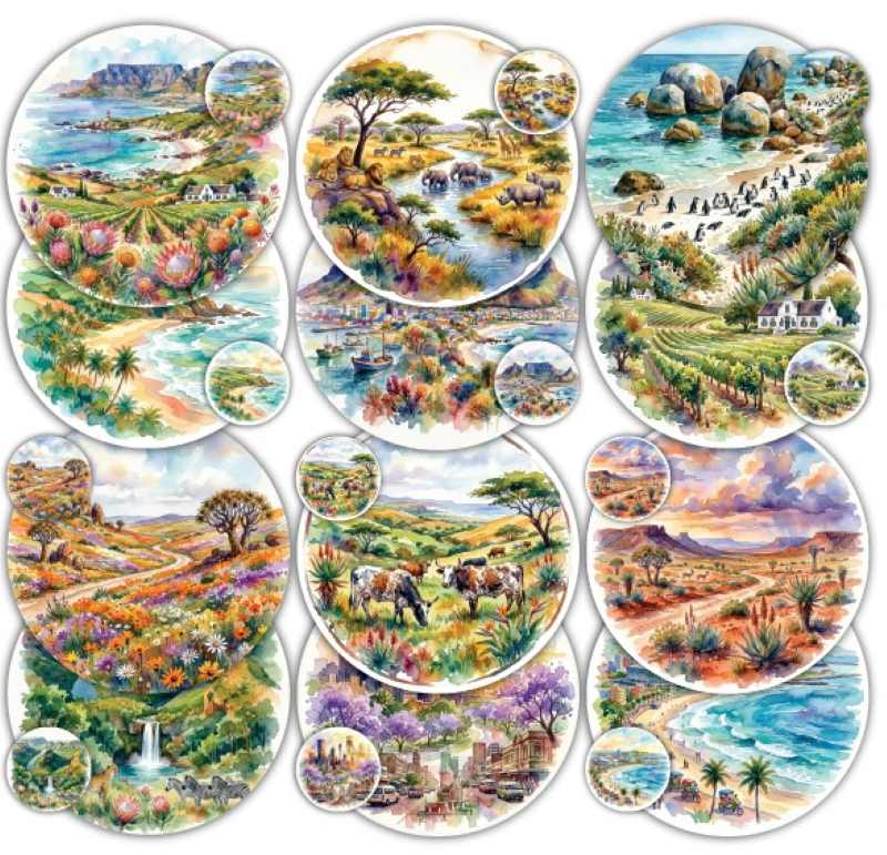 Placemats & Coasters Round - SA Scenery - Image 2