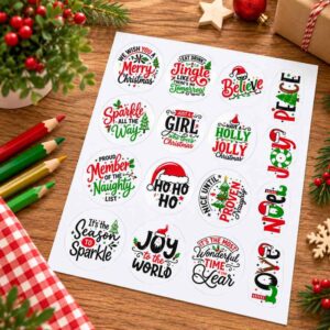 Sticker Sheet - Christmas Sayings