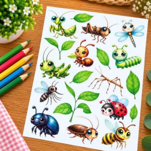 Sticker Sheet - Insects