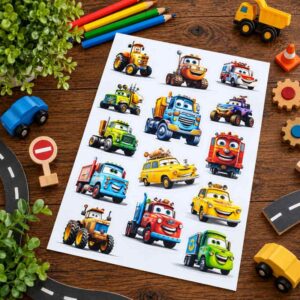 Sticker Sheet - Monster Trucks