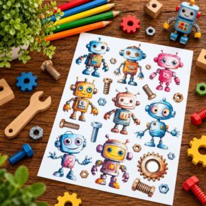Sticker Sheet - Robots