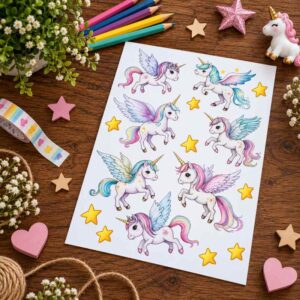 Sticker Sheet - Unicorns