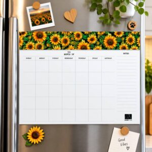 Monthly Magnetic Planner A3 - Sunflowers