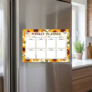 Weekly Magnetic Planner A4 - Sunflowers