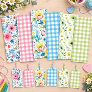 Wrapping Paper - Floral and Check